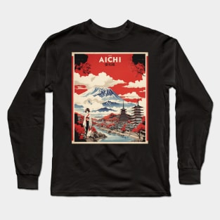 Aichi Japan Vintage Poster Tourism Long Sleeve T-Shirt